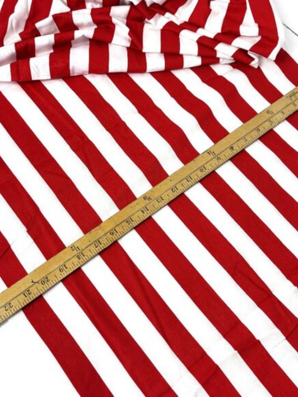 Fabric Red & White 1” Stripe - 4 yard  x  42" width
